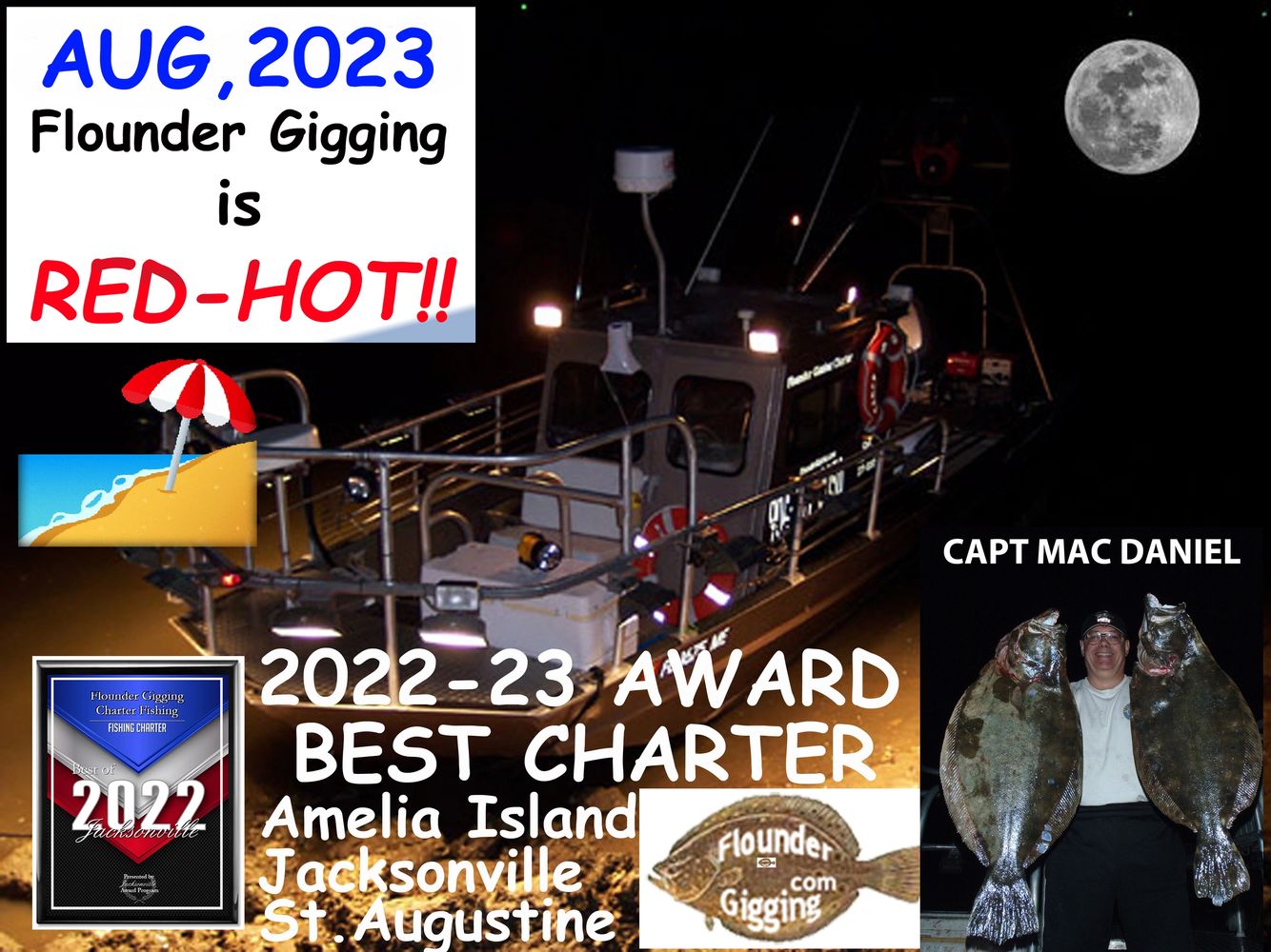 Our boat, the Flounder Barge, by the edge of the marsh in August, 2023