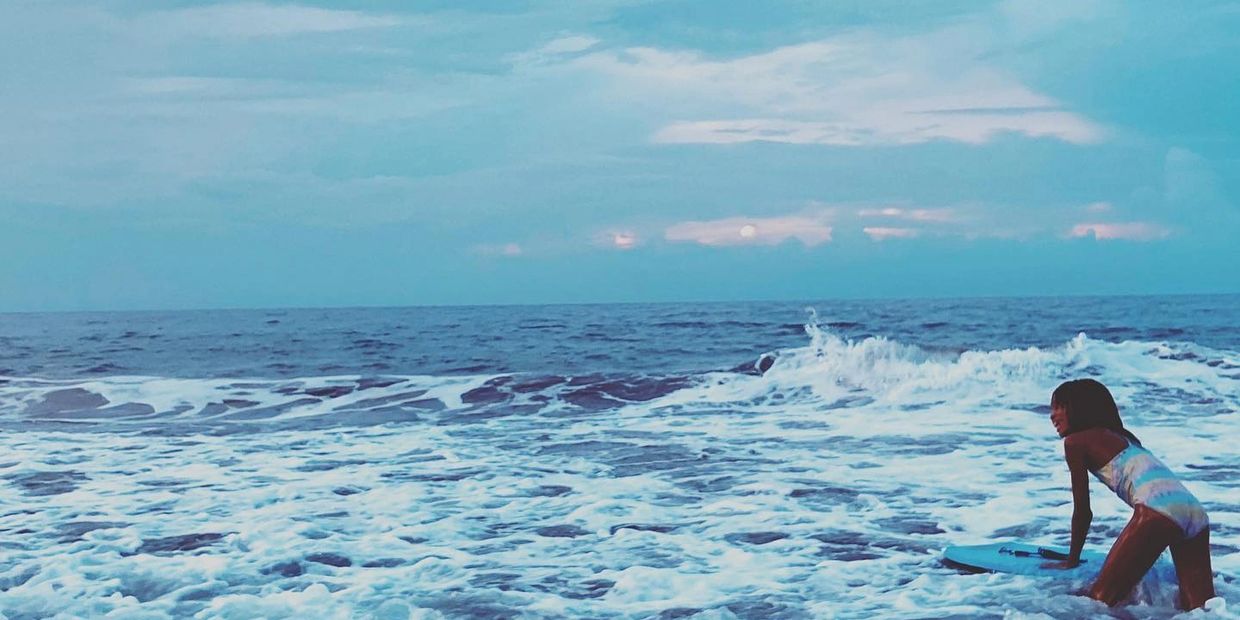 My baby girl getting ready to take on the sea!