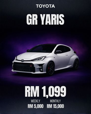 GR Yaris Toyota For Rent / Sewa
