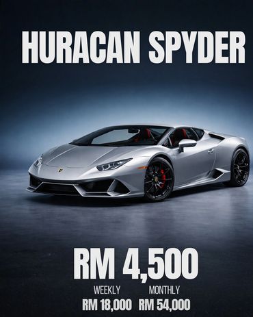 Lamborghini Huracan Spyder For Rent / Sewa