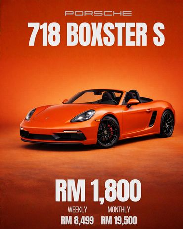 Porsche 718 Boxster S For Rent / Sewa