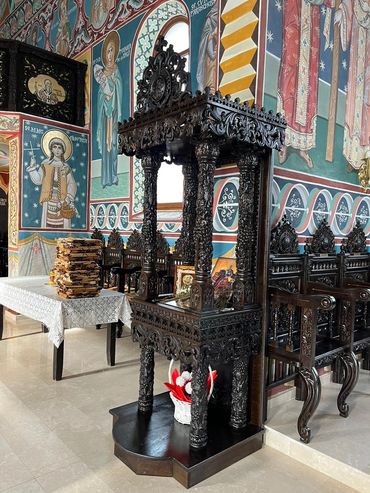 Baldachin sfintele moaste, Baldachin bisericesc, Baldachin mic, Baldachin sculptat, Baldachin cu pod