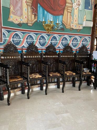 Strane bisericești, Strane sf. Altar, strane din stejar, Scaune bisericești, scaune lada depozitare.