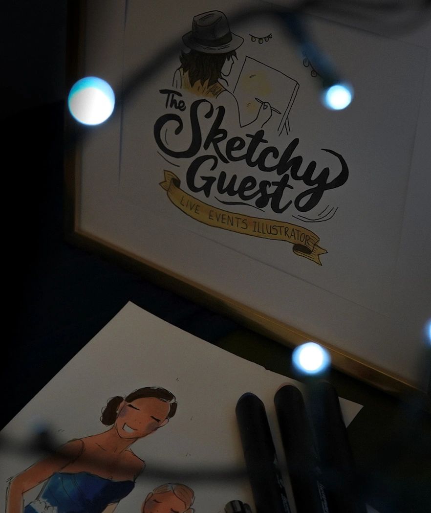 Artwork and illustration tools with lights.