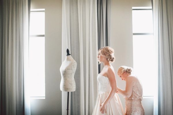 bride in dress