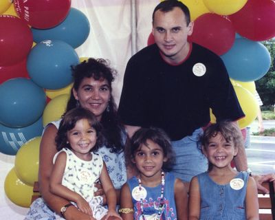 Author Jim Barber with his family in 1994