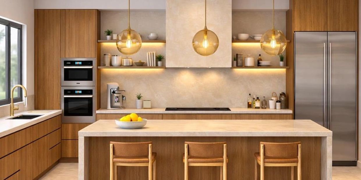 Design rendering of the new kitchen at 7800 SW 94 St, coming to market August 2026 / Renderizado de