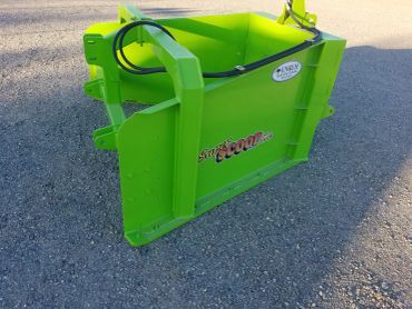 Super-scoop nut gatherer, windrow maker for end rows, row maker