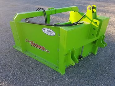 Super-scoop nut gatherer, windrow maker for end rows, row maker