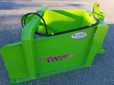 Super-scoop nut gatherer, windrow maker for end rows, row maker