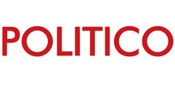 Politico Logo. Red Writing on White Background