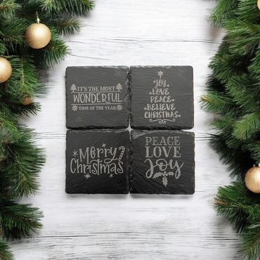 Christmas Cheer Slate Coaster Set
#Christmas #Coaster #MerryChristmas