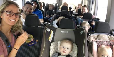 Whole family with 6 kids.Car seats provided by DeLoxLimo. Always safety first and happy travel.