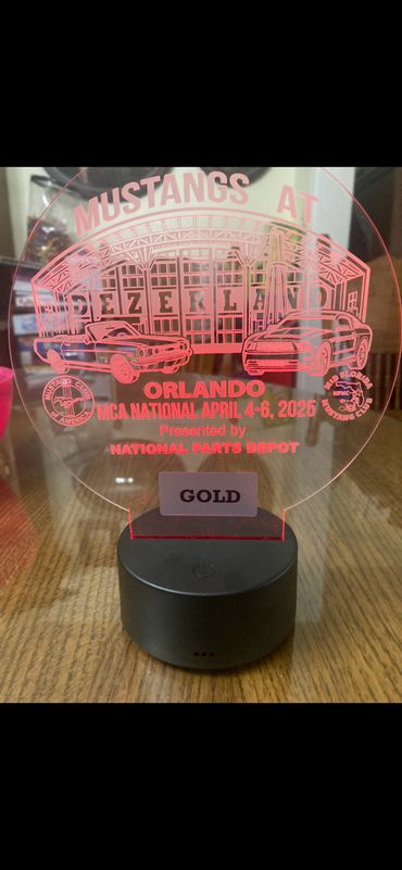 Gold trophy Mustang Club of America