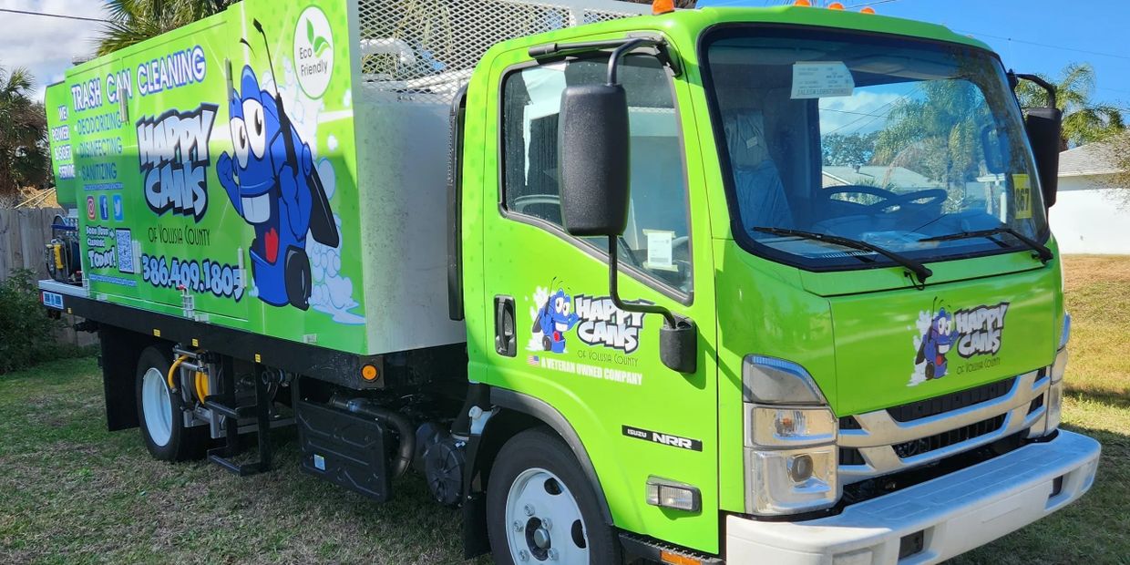 Happy Cans Eco-Friendly Trash Can Cleaning and Pressure Washing Truck