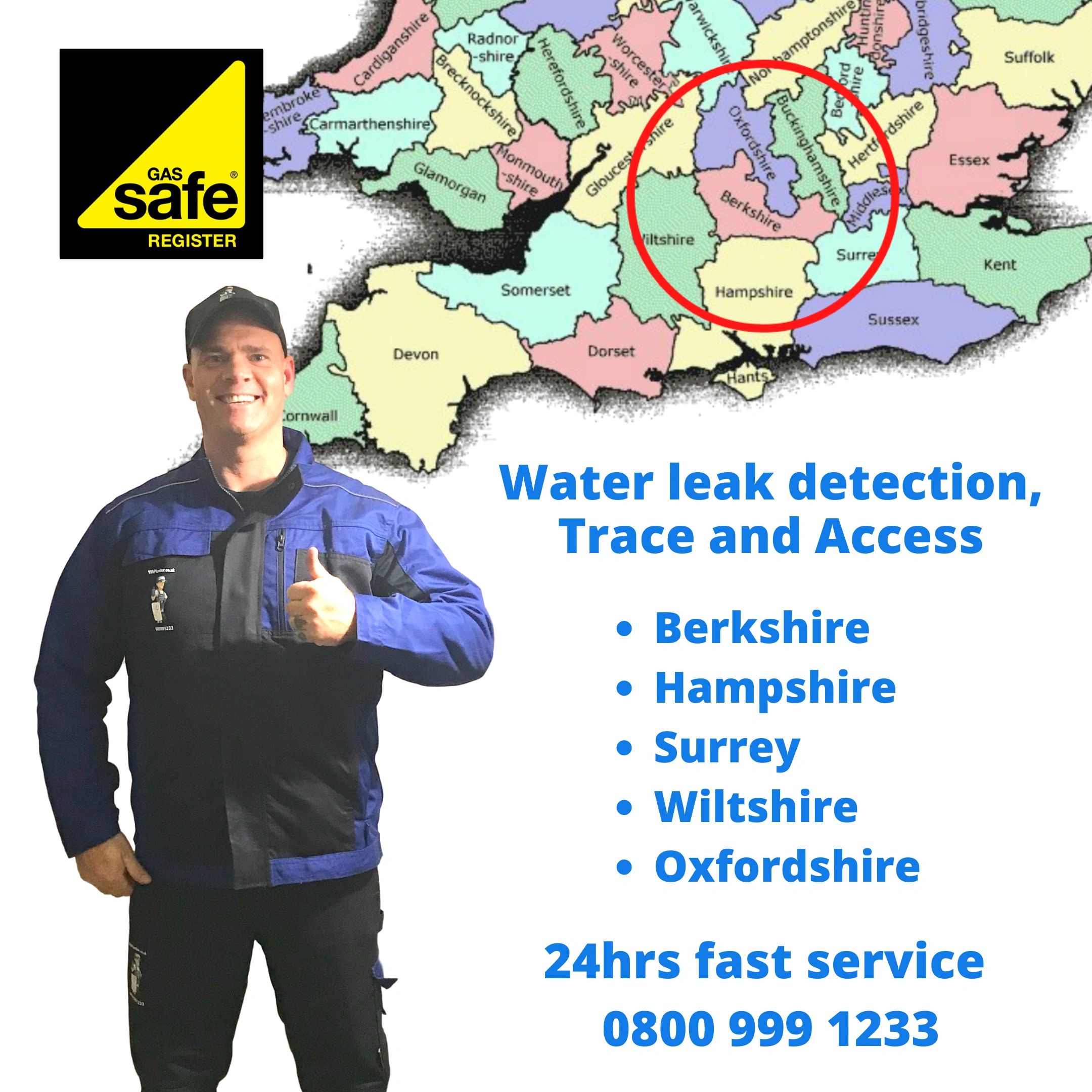 trace and access, water leak detection Newbury