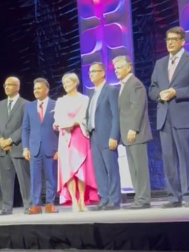 On stage with the President of the ASPS, my surgeon and other key figures in the society.