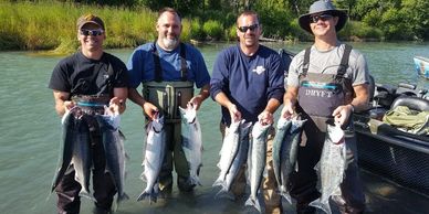 Sockeye salmon on the lower section of the Kenai River.