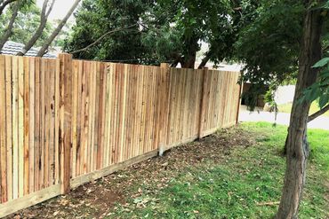 hardwood baton fence