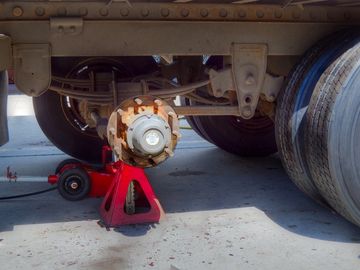 wheel hub repair in progress