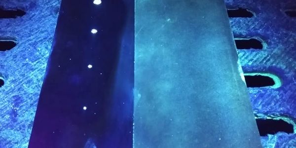 Inspección por líquidos penetrantes  PT  de acuerdo a norma internacional ASTM  y practica de entren