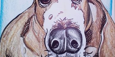 Dog Caricatures are the same price as people.