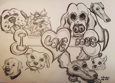 Dog caricatures of your favorite pets!