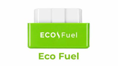 Eco Fuel green container with white cap.