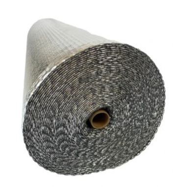 Large roll of reflective insulation material.