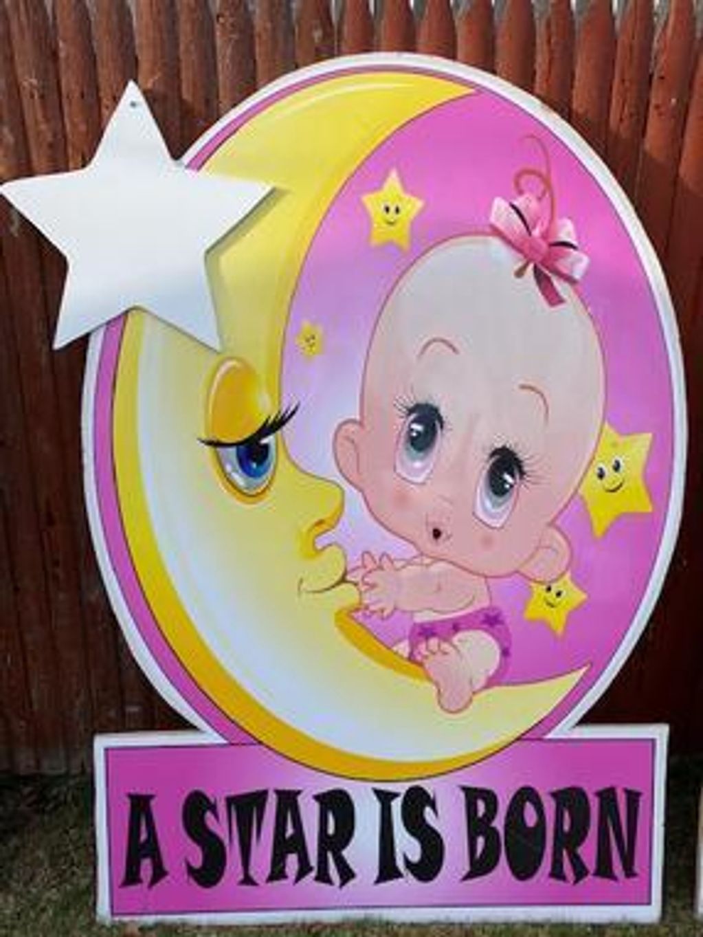 baby announcement  lawn sign