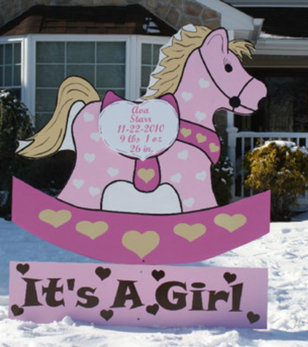 baby announcement  lawn sign