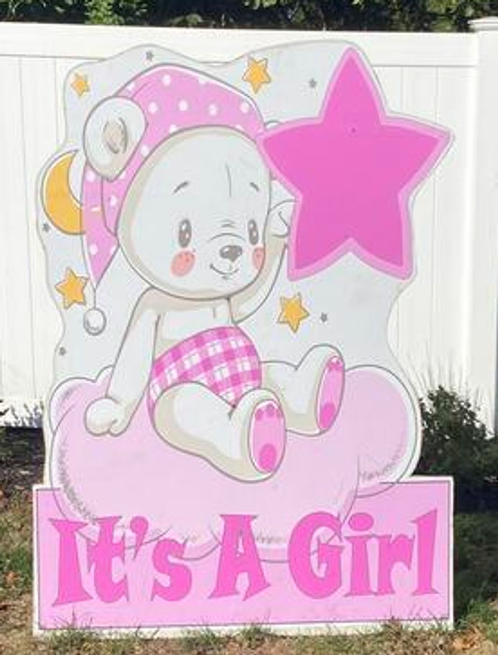 baby announcement  lawn sign