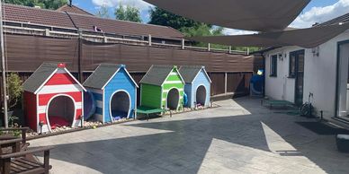 large play area shaded at sunny times