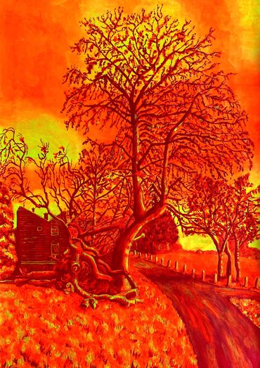 Crystal Palace Park orange painting