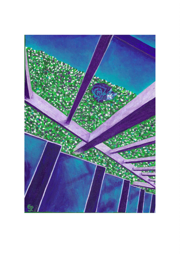 Cat in the Stairwell
Print of my acrylic painting