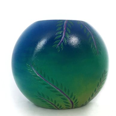 Customer review of When I Decorate Things handpainted green and blue ombré upcycled wooden vase