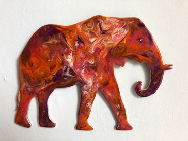 elephant wall art resin