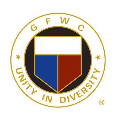 Logo of GFWC with the motto Unity in Diversity.
