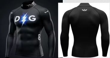 Stylish DG-Apparel darkness compression athletic top