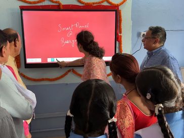 Donated Smart Board at Khudmuda Village