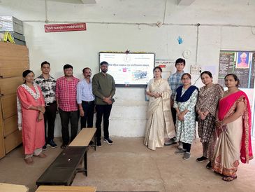 Donated Smart Board at Khudmuda Village