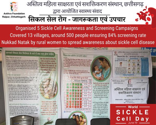 Sickle Cell Day Awareness was conducted in 13 villages