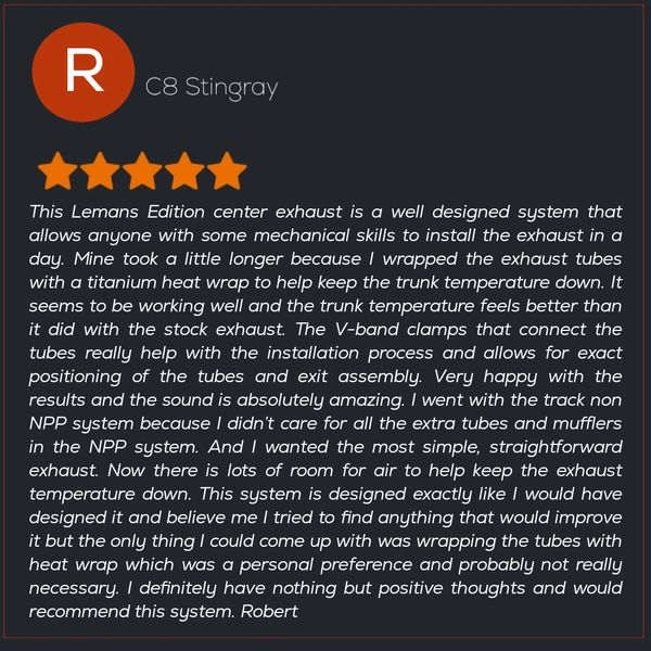 Review C8 Exhaust