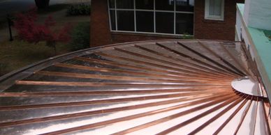 We fabricate and install radius copper roofs in Georgia