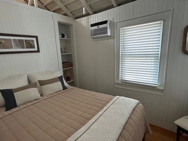 Manasquan NJ Rental Cottage Bedroom with 2" Cordless Faux Wood Blinds