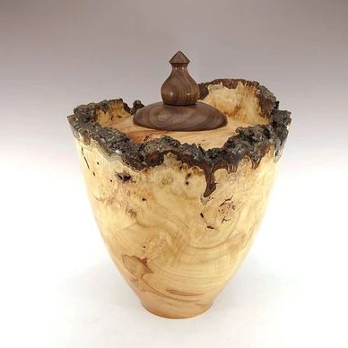 Natural Edge Wood Adult Cremation Urn - NEU06SMWL