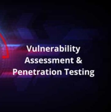 Digital lock with text on vulnerability assessment and penetration testing.