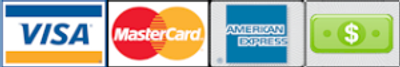 We accept credit and debit cards as well as cash payments.