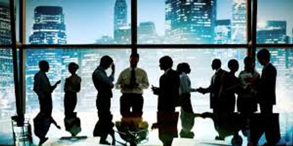 Office executives talking about benefits, recruitment and retainage of key personal