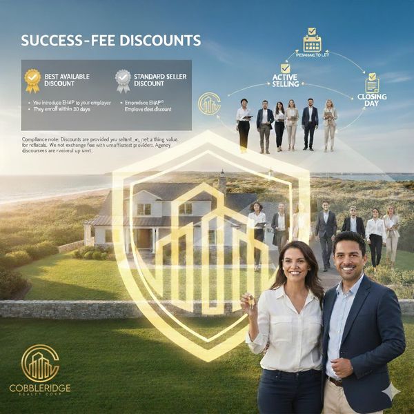 Home buyers, happy couple with keys, discounts for employer EHAP enrollment.